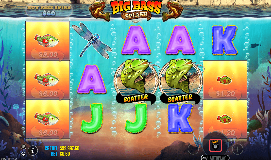 jeu de machine a sous Big Bass Splash