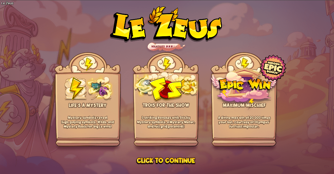 Machine a sous Le Zeus bonus